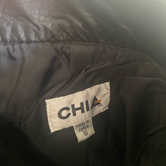 Vintage 90’s Chia Black Leather Pencil Skirt with Tags - Picture 6 of 7